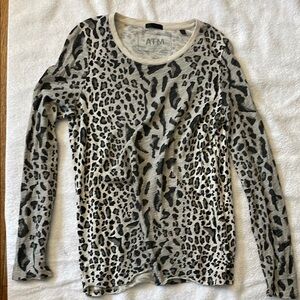 Like New !  ATM lightweight Leopard Print Top